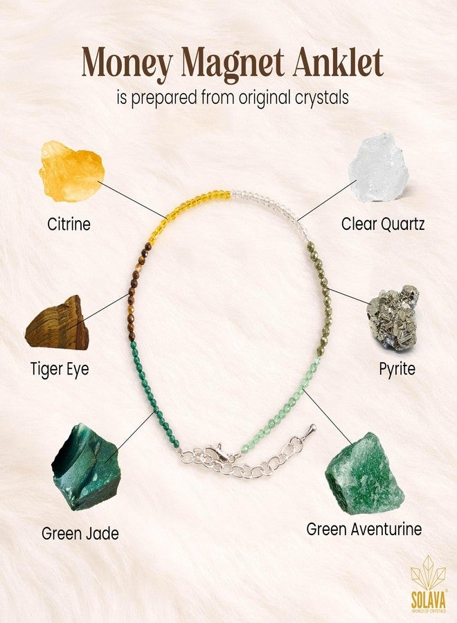 SOLAVA Money Magnet Anklet Original Certified | Dhan Yog Crystal Payal for Women | Money Attraction Anklet for Wealth, Success & Positive Energy - Image 3