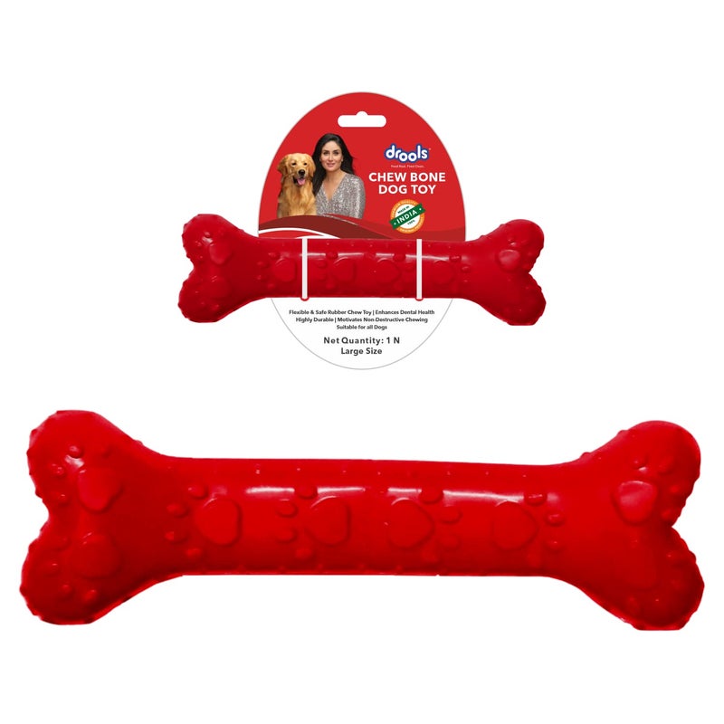 Drools Non-Toxic Rubber Dog Toy (Large - 21.59 cm) Pack | Durable Chewing | Promotes Dental Health | Aids Weight Management - Image 1