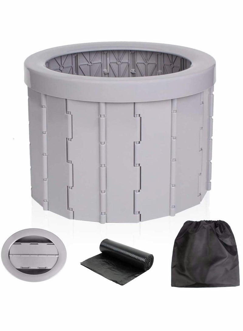 Excefore Folding Portable Toilet for Car, Portable Toilet for Camping, Outdoor Commode Toilet Seat, Hiking, Long Road Trips, Traffic Jam, Washable, Sturdy - Image 5