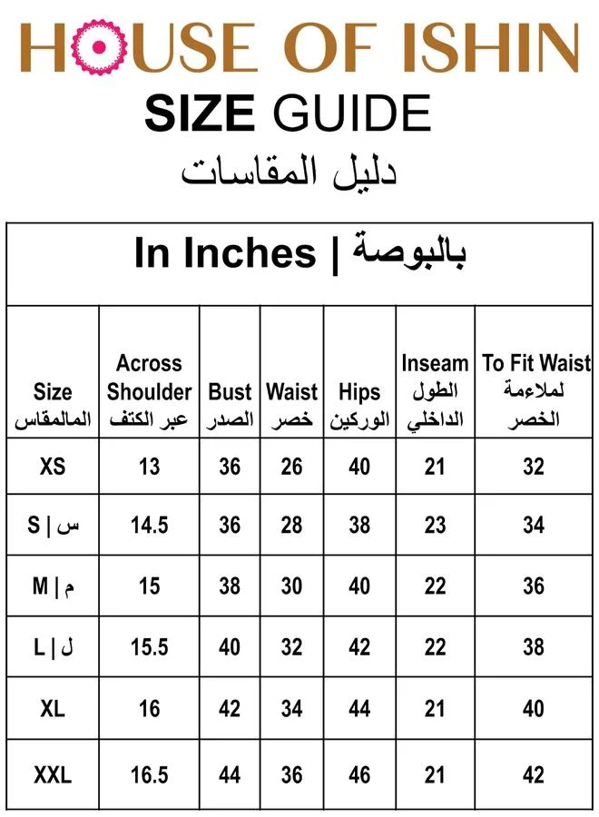 ISHIN  Regular Fit Three-Quarter Sleeve Printed Cream Cotton Woven Dresses For Women Flat Collar Perfect For Wedding And Engagement Pull On Closure for Women | Best Price UAE