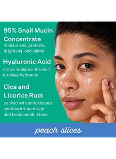 Peach Slices Peach Slices | Snail Rescue Intensive Treatment Wash-Off Face Mask | 95% Snail Mucin | For Dark Spots & Blemishes | Refreshing & Calming Mask | Clear, Radiant, & Hydrated Skin | Skin Care | 3.38 oz  - Image 3