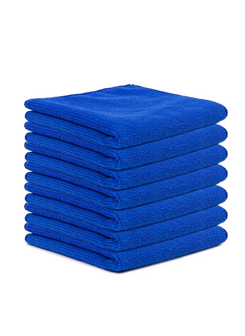 Thick Microfiber Towel Set Absorbent No Lint Dark blue
