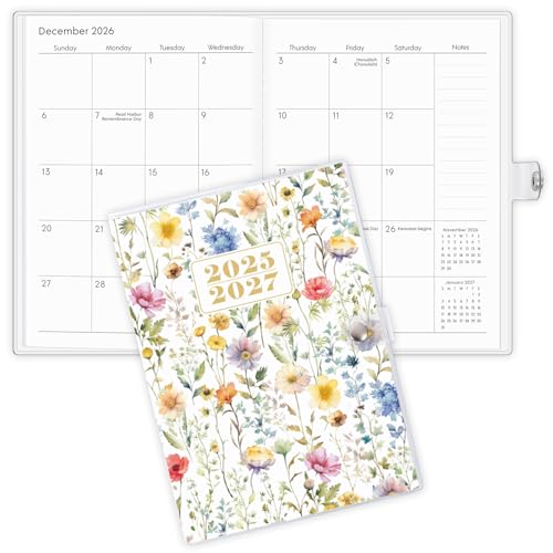 KONVINIT 2025-2027 Monthly Planner, 30 Months Calendar Planner 2026 - Runs From July 2025 Until December 2027, 5.9'' x 8.4'', Floral Monthly Planner 2025-2027 for Office Supplies - Image 1
