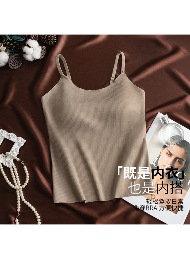 Goso Seamless Backless Bra With Padded Inserts For Women, Wearable As Outerwear Camisole - Image 3