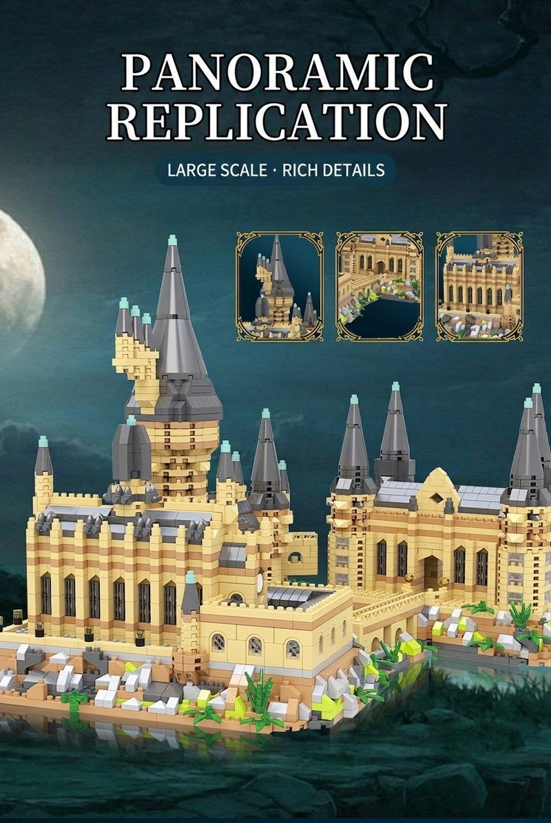 Hogwarts Castle building block toy set, suitable for ages 7 and up, 6,998 pieces. - Image 4