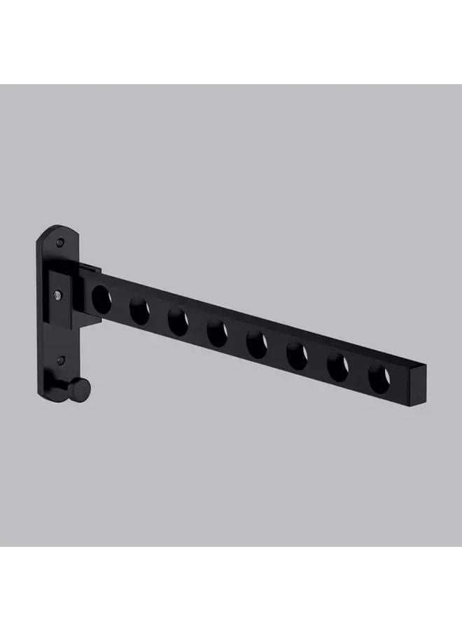 3pcs Black Wall Mounted Foldable Drying Rack Heavy Duty Carbon Steel No Drill Installation - Image 4