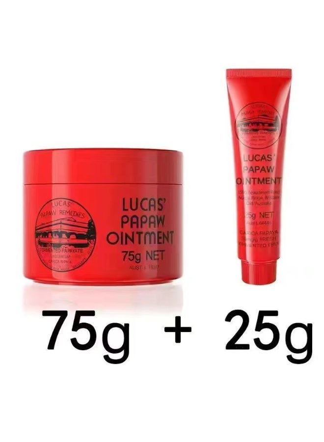 LUCAS 2-Pack Papaya Ointment and Papaw Repairing Cream, Multifunctional Moisturising Nourishing  Cream Papaw Cream for Skin, Lips, Hands and Cuts - Image 1