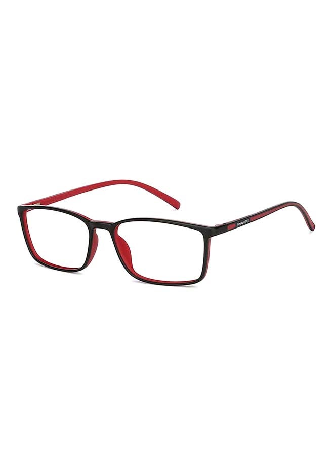 لينسكارت بلو نظارة طبية زيرو باور للكمبيوتر بإطار مستطيل كامل الحواف وعدسات بلو كت مضادة للوهج - عدسات مقاس 53 مم - بلون أسود طراز LB E13527 - Image 2