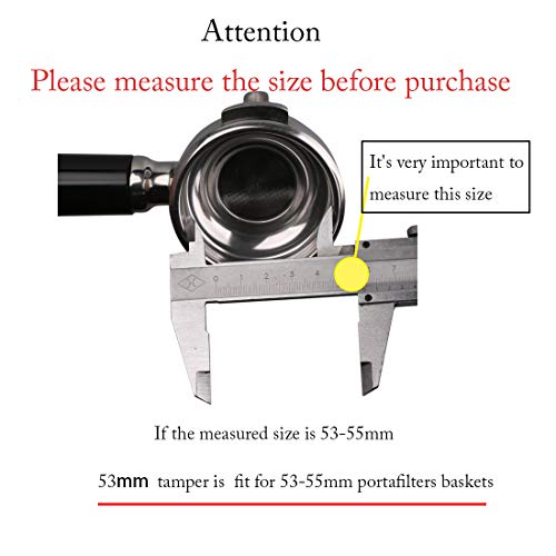Omgogo Stainless Steel Coffee Tamper 53mm Barista Espresso Base Coffee Bean Press - Image 3