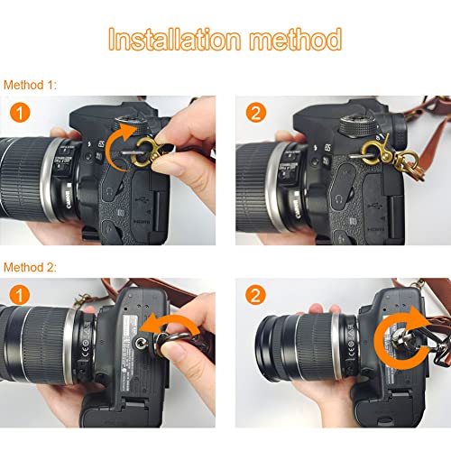 Kasla Camera Strap,Camera Straps for Photographers,Leather Dual Camera Strap for Two DSLR/SLR Cameras (Brown) - Image 4