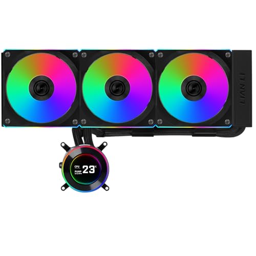 Lian Li Hydroshift IIC 360CL RGB Liquid CPU Cooler 360mm AIO 3X 120 RGB Fans 21 IPS LCD Screen 3 Control Mode Flexible Tubes Clamp LGA 18511700 AMD AM5AM4 Black HS2LCD36RB - Image 3