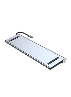USB C HUB,USB Type C 12-in-1 Dock, Docking Station USB C, Aluminium C Hub With RJ45 Ethernet, HDMI, VGA, Audio Mic Port, SD/TF Card Reader