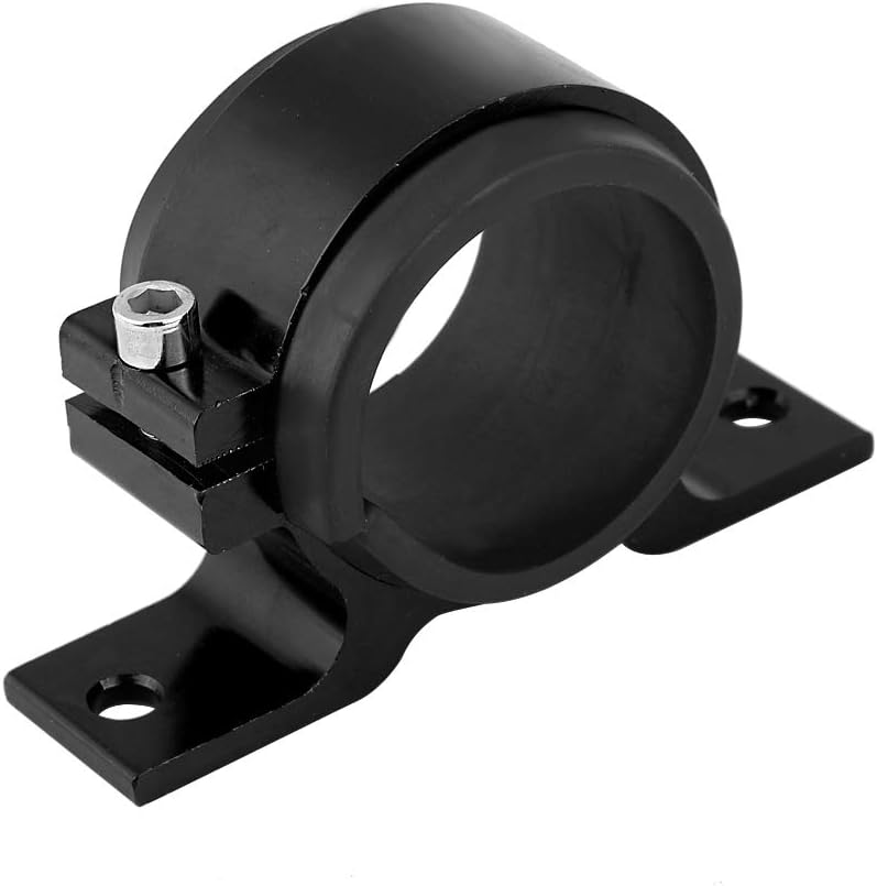 woobles Fuel Filter Mounting Bracket, Aluminum Alloy 50mm Car Fuel Pump Mounting Bracket Single Filter Clamp Cradle(Black) - Image 1