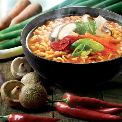 Nongshim Kimchi Ramyun Noodle Soup, 120 g, Orange & Black, Medium, (7681) - Image 2