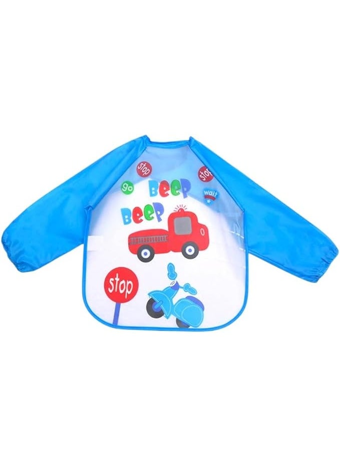 Generic Baby Food Bib Waterproof Long Sleeve Washable Cute car Shape for Toddlers 6-36 Months M57-858  - Image 1