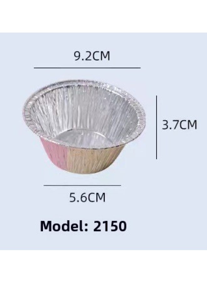 Generic Guangzhou Cake Mold Aluminum Foil Steamed Cake Bowl Cake Oyster Cup Oven Disposable Steamed Cake Tin Paper Cup Wholesale-Specifications:Large 2150 3000  - Image 1