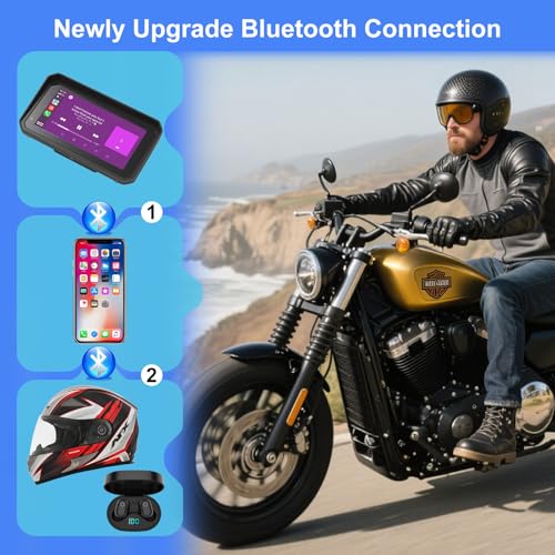 YZW GPS Screen Motorcycle CarPlay Fit for BMW, 6" QLED Waterproof Touch Screen/HD/1000 Nits/60Hz, Wonder Wheel, Data Reading, Plug&Play, Lossless Installation, Android Auto, BT, TPMS, Native Protocol - Image 5