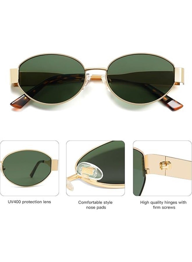 general Retro Oval Sunglasses for Women Men Trendy Sun Glasses Classic Shades UV400 Protection - Image 4