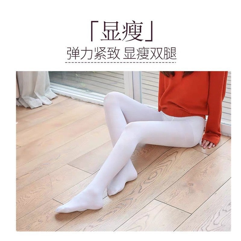Spring Velvet Tights Skin Tone Large Size 9/10 Leggings Brown stockings - Image 4