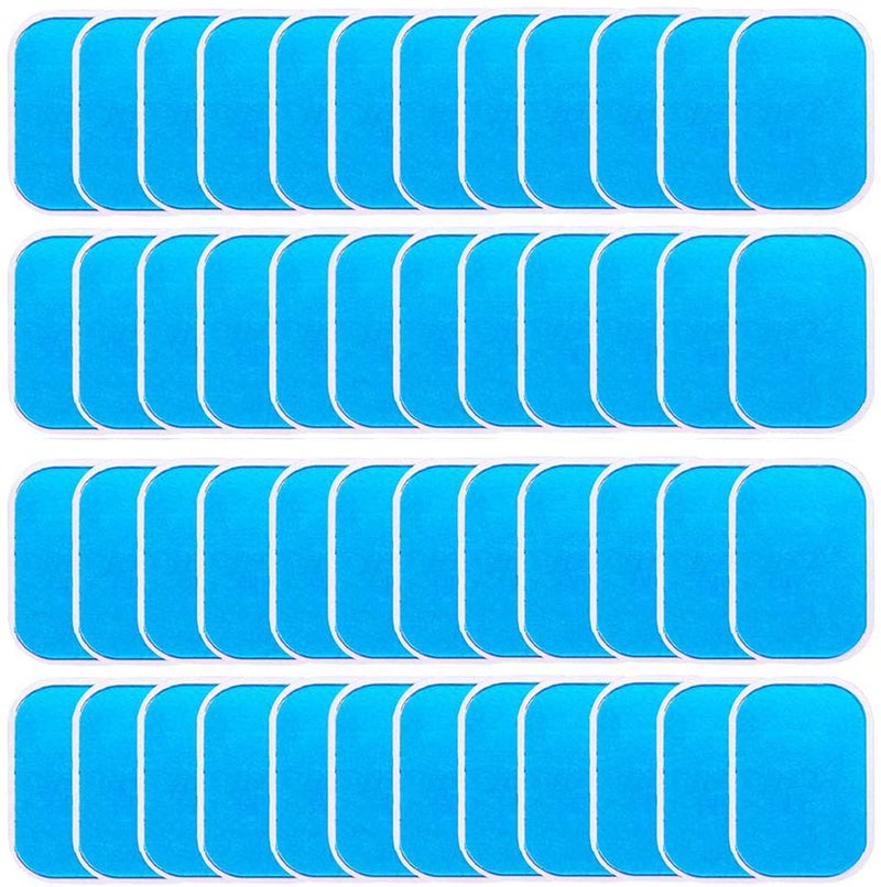 LEKEONE 50 Pcs/25 Packs Pads Abs Trainer Replacement Gel Sheet for Abdominal Muscle Trainer, Accessory for Ab Workout Toning Belt.