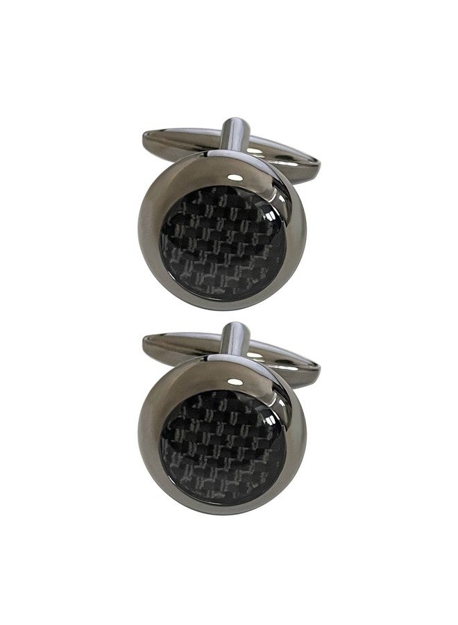 Merit Ocean Black Carbon Fiber Cufflinks For Mens Shirt Wedding Business Gift - Image 5
