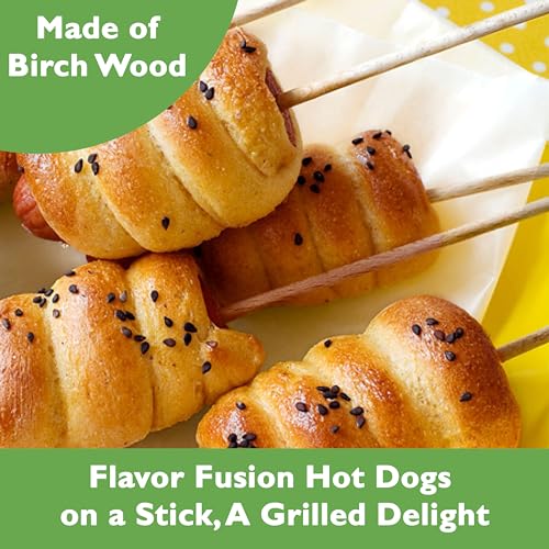 Perfect Stix Semi- Pointed Corn Dog Stick Skewers 8.5" x 3/16" ( pack of 1000) - Image 5
