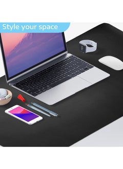 SKY-TOUCH Multifunctional Desk Pad PU Computer Mouse Pad Office Desk Mat Extended Gaming Mouse Pad Non-Slip Waterproof Dual-Side Use Desk Mat Protector 80cm x 40cm Red/Black  - Image 4