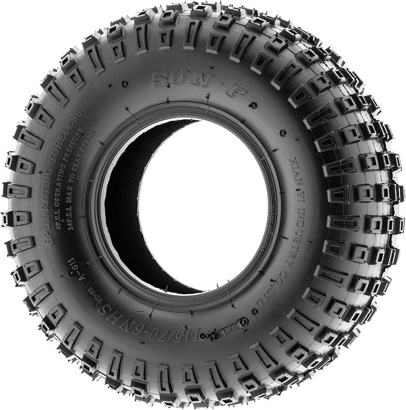 SUNF Set of 4 A011 XC Sport ATV & Go Karts Knobby Tires 145/70-6 (14x6-6), 6 PR, Tubeless - Image 3