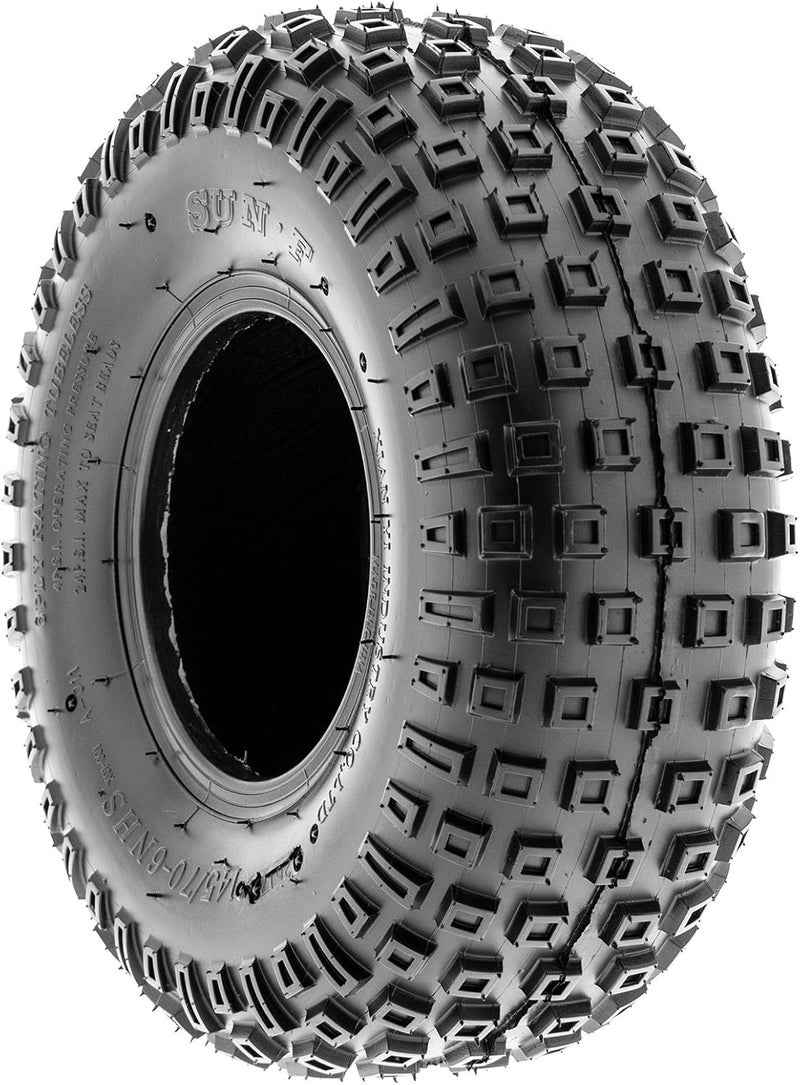SUNF Set of 4 A011 XC Sport ATV & Go Karts Knobby Tires 145/70-6 (14x6-6), 6 PR, Tubeless - Image 5
