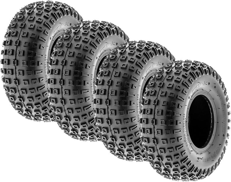 SUNF Set of 4 A011 XC Sport ATV & Go Karts Knobby Tires 145/70-6 (14x6-6), 6 PR, Tubeless - Image 1