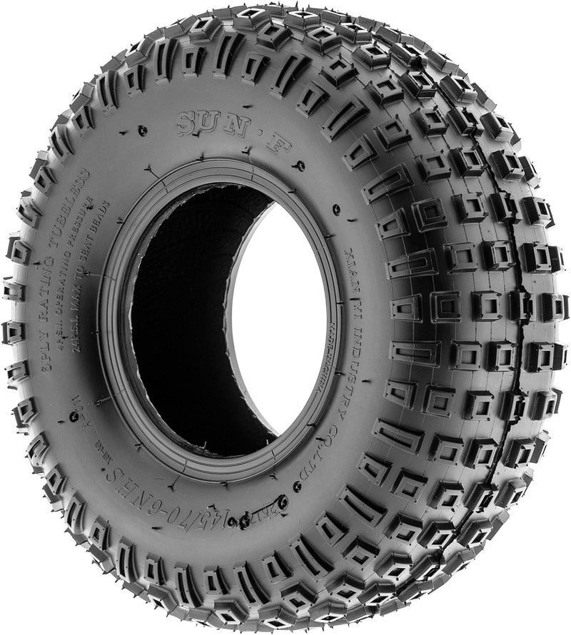 SUNF Set of 4 A011 XC Sport ATV & Go Karts Knobby Tires 145/70-6 (14x6-6), 6 PR, Tubeless - Image 4