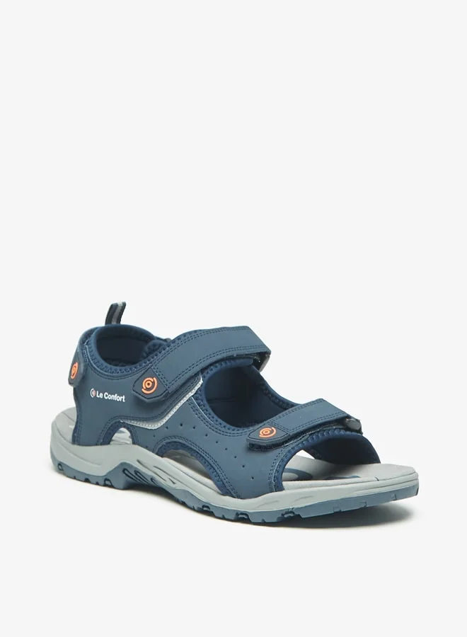 Le Confort Men Printed Floaters with Hook and Loop Closure