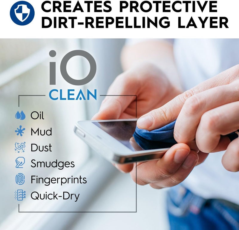 iO CLEAN Eyeglass Lens Cleaner (3.38oz+3.38oz+2cloths) – 2 Bottles - Glasses Cleaner Spray with Cloths, Suitable for Screens, Camera, Laptops, Touchscreens, Other Electronics - Image 5