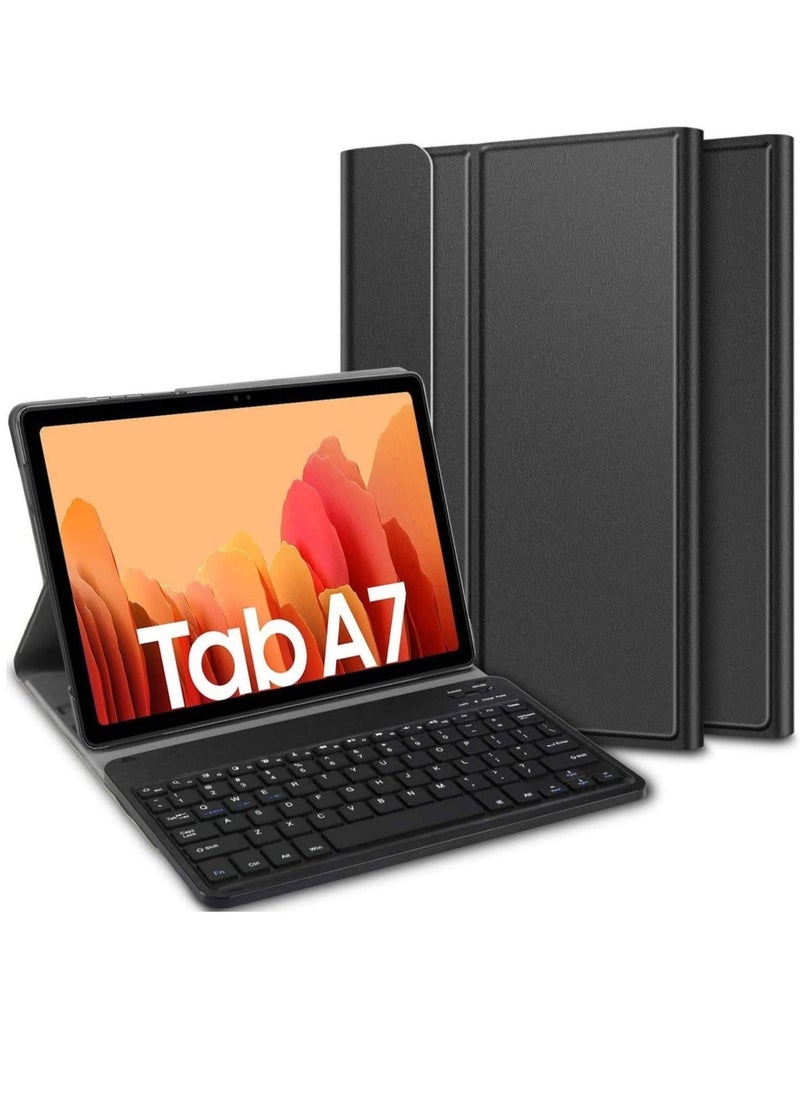 Generic - Keyboard Case for Galaxy Tab A7 2020,(QWERTY Layout), Slim Folio Smart Stand Case Cover with Removable Magnetic Wireless Keyboard for Samsung Galaxy Tab A7 10.4 (2020) M-T500,SM-T505 - Image 1