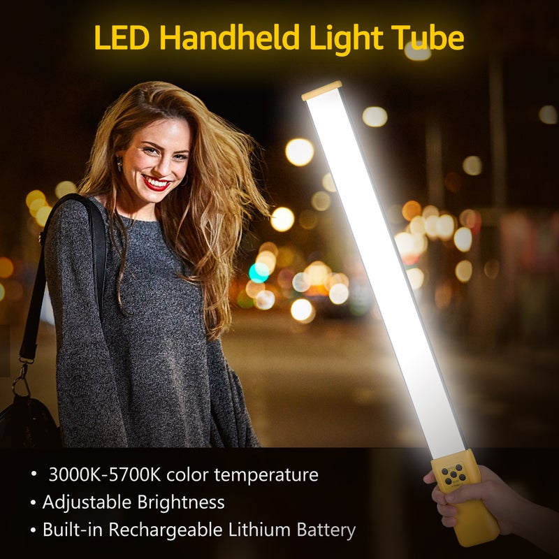 إسكدنيا أنبوب إضاءة LED خفيف الوزن ومحمول باليد أصفر - Image 3