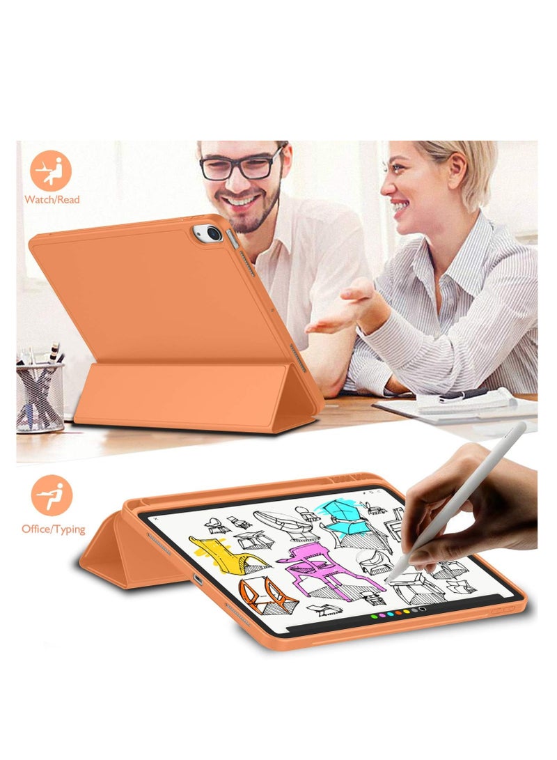 MIGOFAST IPad Air 11-Inch M3/M2 (2025/2024) iPad Air 5/4 (2022/2020 5th/4th Generation 10.9-Inch) with Pencil Holder, Slim Tablet Cover with Soft TPU Back, Auto Wake/Sleep Orange - Image 5