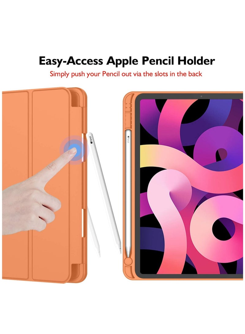 MIGOFAST IPad Air 11-Inch M3/M2 (2025/2024) iPad Air 5/4 (2022/2020 5th/4th Generation 10.9-Inch) with Pencil Holder, Slim Tablet Cover with Soft TPU Back, Auto Wake/Sleep Orange - Image 3