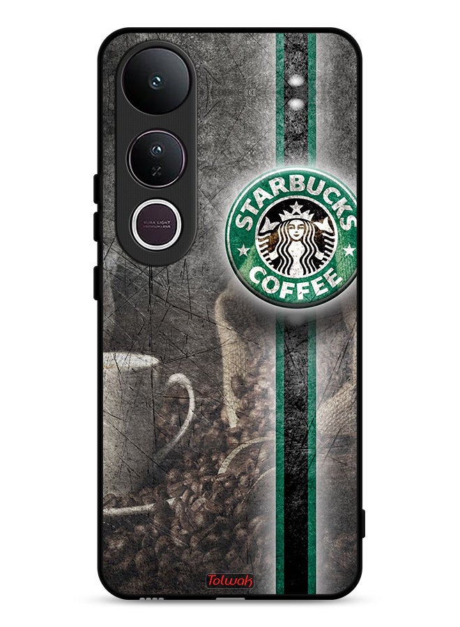 Tolwak Vivo V50 Lite Protective Case Cover Coffee Art