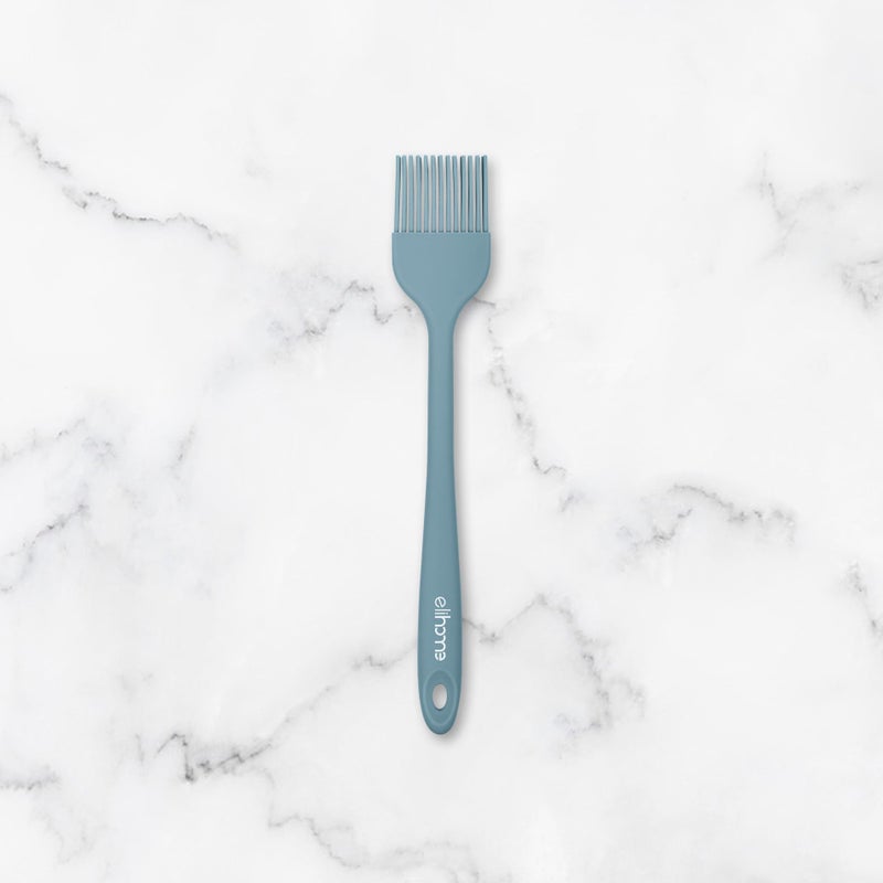 Elihome Mini Silicone Basting Pastry Brush, Cooking Brush for Oil Sauce Butter Marinades, Food Brushes for BBQ Grill Kitchen Baking, Baster Brushes Food Grade, Slate Teal Grey - Image 1