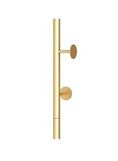 Bluejw Metal Coat Rack Freestanding With Marble Base 66.9 Inch/170Cm Entryway Coats Hanger Stand With 3 Hooks Use For Home Bedroom Hotel Hall Tree For Coats Hats Scarves Clothes And Handbags Gold  - Image 5