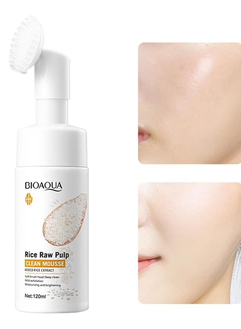 BIOAQUA BIOAQUA Rice Raw Pulp Clean Mousse 120ml - Image 1