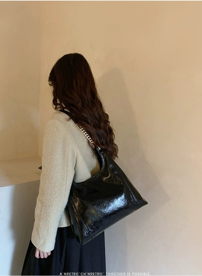 لارا جميلة - عالية الجودة جلد البقر لينة حقيبة الكتف الجلدية - Image 1