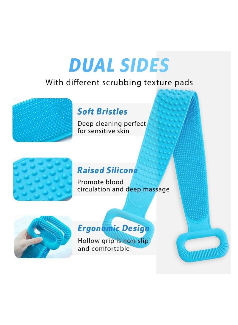 Back Scrubber for Shower, 30 inches Choosing Bath Body Brush Silicone Extra Long Exfoliating With Handle, Deep Clean and Invigorate Skin, Men Women - Image 2