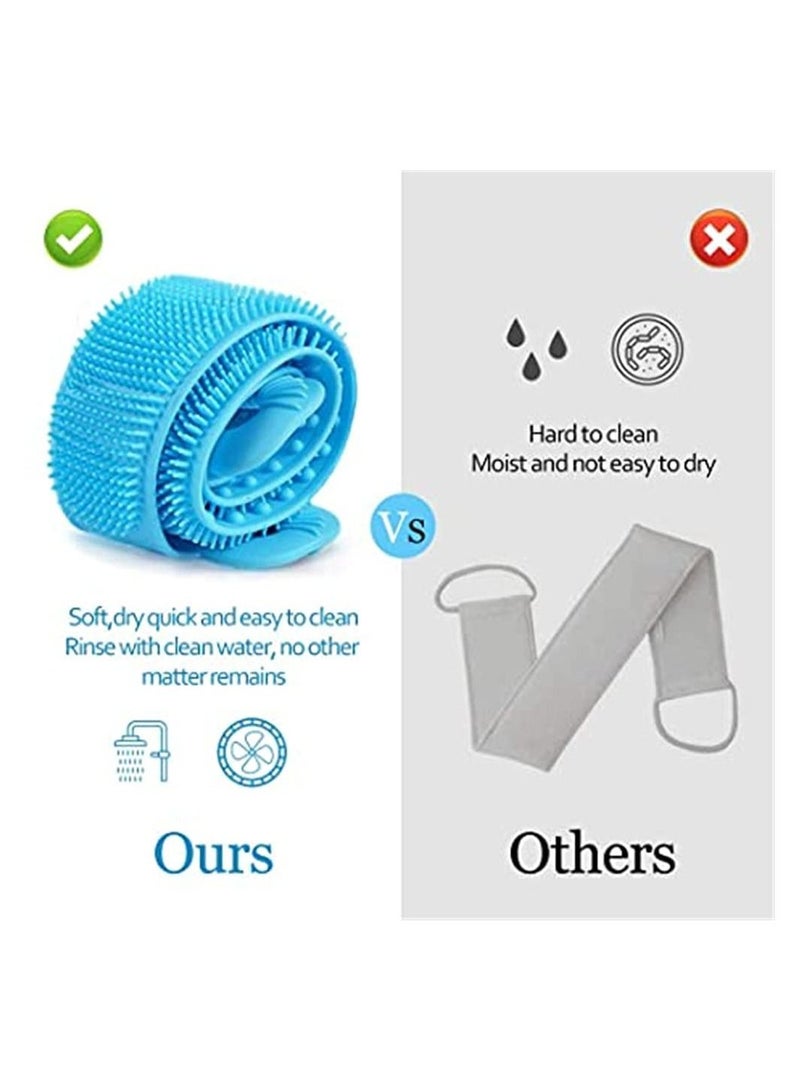 Back Scrubber for Shower, 30 inches Choosing Bath Body Brush Silicone Extra Long Exfoliating With Handle, Deep Clean and Invigorate Skin, Men Women - Image 5