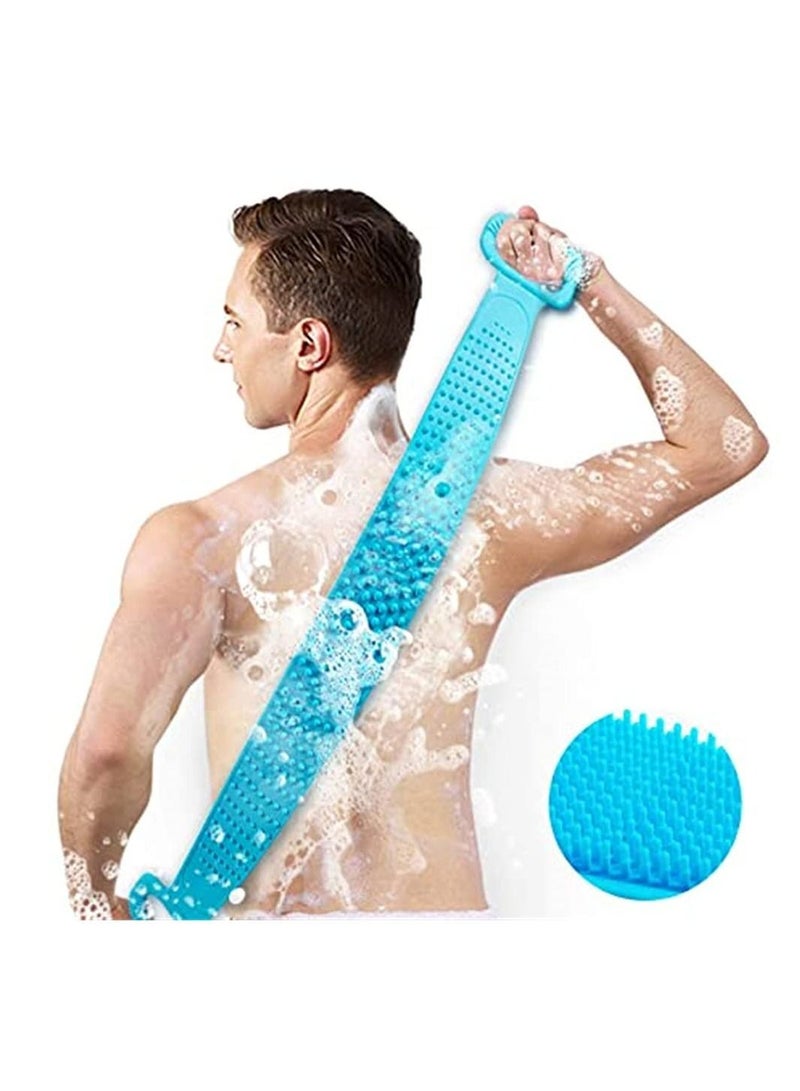 Back Scrubber for Shower, 30 inches Choosing Bath Body Brush Silicone Extra Long Exfoliating With Handle, Deep Clean and Invigorate Skin, Men Women - Image 1