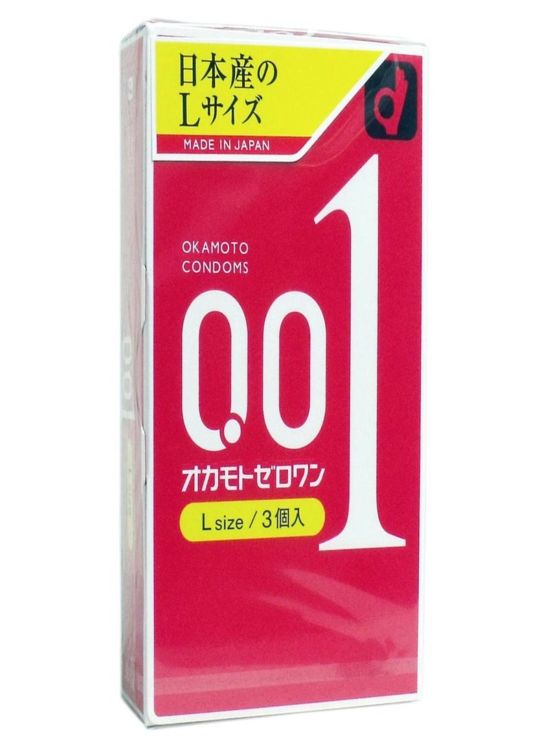 OKAMOTO 0.01 Ultra-Thin Condoms - Japanese Boutique, 3-Pack for Ultimate Sensitivity - Image 1