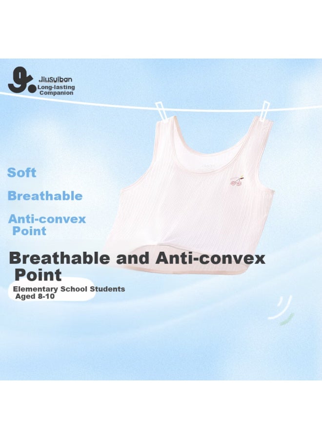 Long time companion Jiusuiban Children's Underwear, Girls' Developmental Bra For Ages 8-10, Anti-nipple Show, For Older Children, Jacquard Breathable Vest - Image 4