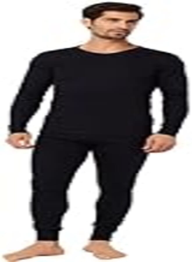 Dice Thermal Set Full Sleeve And Pant For Men - Black