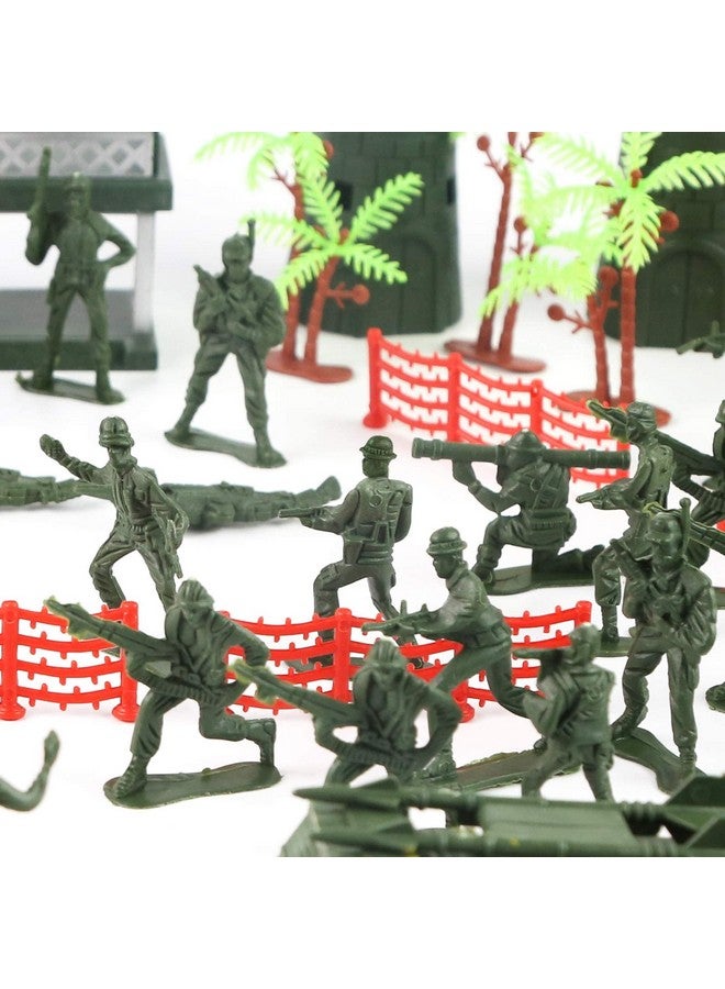 3 otters 3 قنادس 307 قطعة مجموعة رجال الجيش العسكرية، مجموعة معركة عسكرية جنود بلاستيكيين للأولاد والبنات، مع حاوية تخزين - Image 5