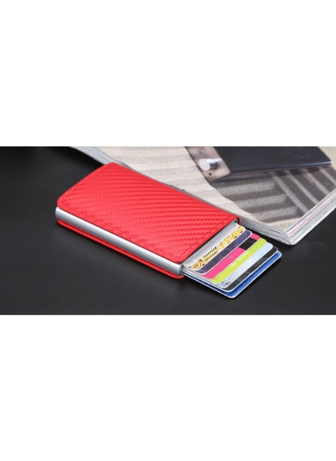 baellerry Men's Card Bag Card Sleeve Anti-degaussing RFID Wutomatic Card Men's Bank Card Clip Wallet  - Image 2